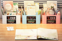 Pen Organizer with 2 Drawer Multi-Functional Pencil Holder for Desk