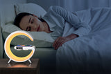 G-Shaped Alarm Clock Night Light Atmosphere Lamp with Wireless Charger