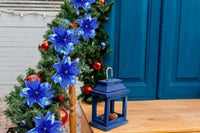 10Pcs Poinsettia Artificial Christmas Flowers