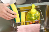 Stainless Steel Kitchen Sponge Holder Sink Hanging Storage Basket Rack