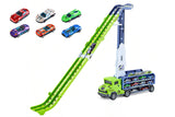 Carrier Truck Transport Car Toys Foldable 3 Layer Car Race Track Toys With 6 Toy Cars