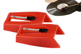 2Pcs Ruby Ceramic Record Player Stylus Needle Tools Set
