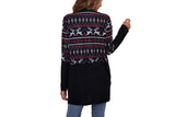 Women Christmas Printed Cardigan