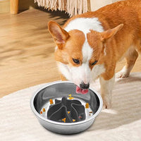 Slow Feeder Dog Bowls Insert Soft Silicone Slow Eating Puppy Food Bowl for Dogs