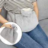 Wearable Hot Water Bottle with Furry Cover Waist Belt