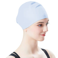 Elastic Silicone Swimming Cap Water-resistant Ear Protection