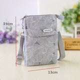 Canvas Crossbody Cell Phone Bag