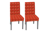 2Pcs Christmas Printed Chair Covers