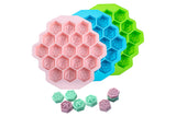 3-Piece 19 Cell Silicone Bee Honeycomb Cake Chocolate Ice Mould