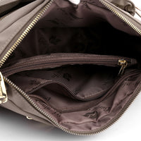 Multi-Pocket Splash-Proof Nylon Crossbody Shoulder Bag