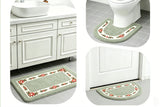 4Pcs Shaggy Mat Set Plush Bathroom Floor Mats Toilet Mat