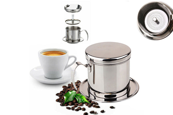 304 Stainless Steel Vietnamese Drip Coffee Pot Infuser for Home Filter Maker