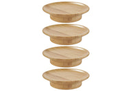 Set of 2Pcs Wine Glass Charcuterie Topper Bamboo Wine Glass Topper Coasters Food Tray