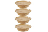 Set of 2Pcs Wine Glass Charcuterie Topper Bamboo Wine Glass Topper Coasters Food Tray