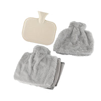 Wearable Hot Water Bottle with Furry Cover Waist Belt