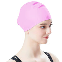 Elastic Silicone Swimming Cap Water-resistant Ear Protection