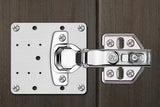 10PCS Cabinet Hinge Repair Plate Stainless Steel Kitchen Cupboard Door Fixing Bracket with Screws