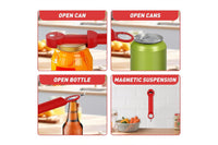 Bottle Opener Multifunctional Beer Adjustable Stainless Steel Jar Lid Gripper