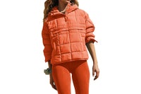 Women Hoooded Quilt Jacket