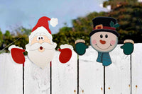 Christmas Fence Peeker Decoration