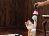 Automatic Retractable Cat Teaser Wand with Plush Ball Cat Toy
