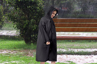 EVA Reusable Raincoat Unisex Non-Disposable Raincoat Waterproof Hooded Poncho