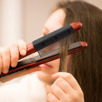 Flat Iron Comb Attachment for Hair Straightening