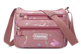 Women's Graffiti Print Zip Pocket Crossbody Bag Shoulder Bag Travel Messenger Bag