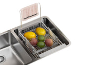 Extendable Stainless Steel Sink Strainer Drain Basket Dish Drying Rack