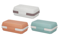 2-Layer Soap Box Container with Lid Travel Soap Holder