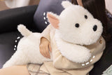 Stress Relief Realistic West Highland White Terrier Plush Toy Soft Cuddly Lying Stuffed Dog Animal