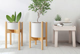 Adjustable Bamboo Plant Stand Holder Indoor