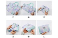 Trendy Gradient Color Expandable Large-Capacity Travel Bag Foldable Duffle Bag