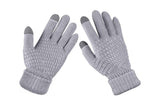 2 Pair Winter Thermal Warm Gloves for Men Women Touchscreen Knitted fleece gloves