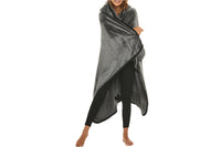 Warm Cozy Flannel Fleece Sherpa Throw Blanket Wearable Hooded Blanket for Adults