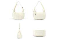 Small Puffer Crescent Shoulder Bag for Women
