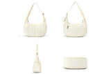 Small Puffer Crescent Shoulder Bag for Women