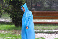 EVA Reusable Raincoat Unisex Non-Disposable Raincoat Waterproof Hooded Poncho