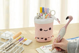 Standing Pencil Case Cute Telescopic Pen Bag