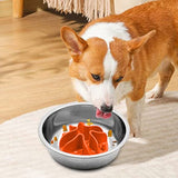 Slow Feeder Dog Bowls Insert Soft Silicone Slow Eating Puppy Food Bowl for Dogs