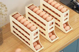 4-Tier Egg Holder Auto Rolling Egg Dispenser Rack Kitchen Egg Storage Box