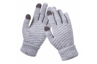 2 Pair Winter Thermal Warm Gloves for Men Women Touchscreen Knitted fleece gloves