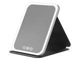 Fold LED Dimmable Makeup Mirror with 3 Colors Adjustable Light