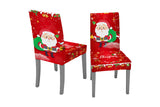 2Pcs Christmas Printed Chair Covers