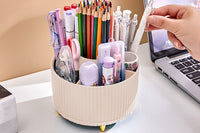 360 Degree Rotating Desk Pen Organizer with 5 Compartments