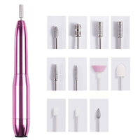 Portable Nail Drill Machine Kit USB Rechargeable Manicure Pedicure Tools