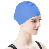 Elastic Silicone Swimming Cap Water-resistant Ear Protection