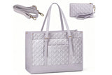 15.6-inch Laptop Tote Bag with Matching Wristlet Clutch Pouch Wallet Handbag Crossbody