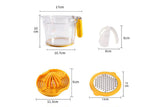 4-in-1 Citrus Squeezer Grater Multifunctional Hand Juicer Measuring Cup