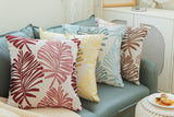 45x45cm Palm Leaf Floral Print Single-Sided Pillow Cover for Sofa Pillow